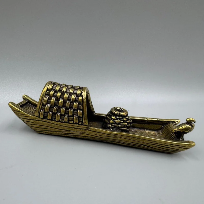 Boat Type Incense Holder One-Leaf Flat Boat Boat Decoration Brass Matte Boat Table Decorative Ornaments
Boat Type Incense Holder One-Leaf Flat Boat Boat Decoration Brass Matte Boat Table Decorative Ornaments