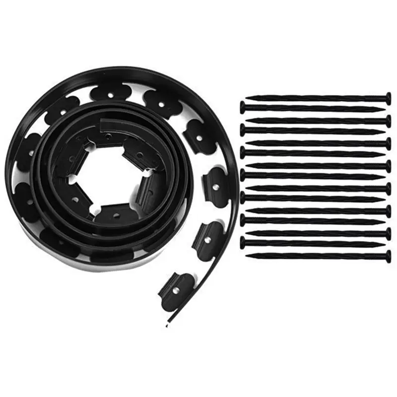 Landscape Edging,16.4FT Garden Edging With 15 Edging Stakes, Rubber Landscaping Edging For Yard Edging Borders Black Fast-
Landscape Edging,16.4FT Garden Edging With 15 Edging Stakes, Rubber Landscaping Edging For Yard Edging Borders Black Fast-