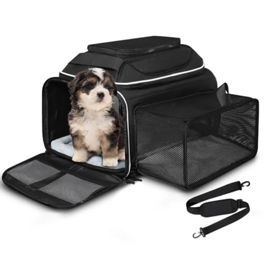 Top and Side Expandable Pet Carrier 18x11x11 Inches Delta United Airline Approved Soft-Sided Carrier for Small Cats and Dogs wi
Top and Side Expandable Pet Carrier 18x11x11 Inches Delta United Airline Approved Soft-Sided Carrier for Small Cats and Dogs wi