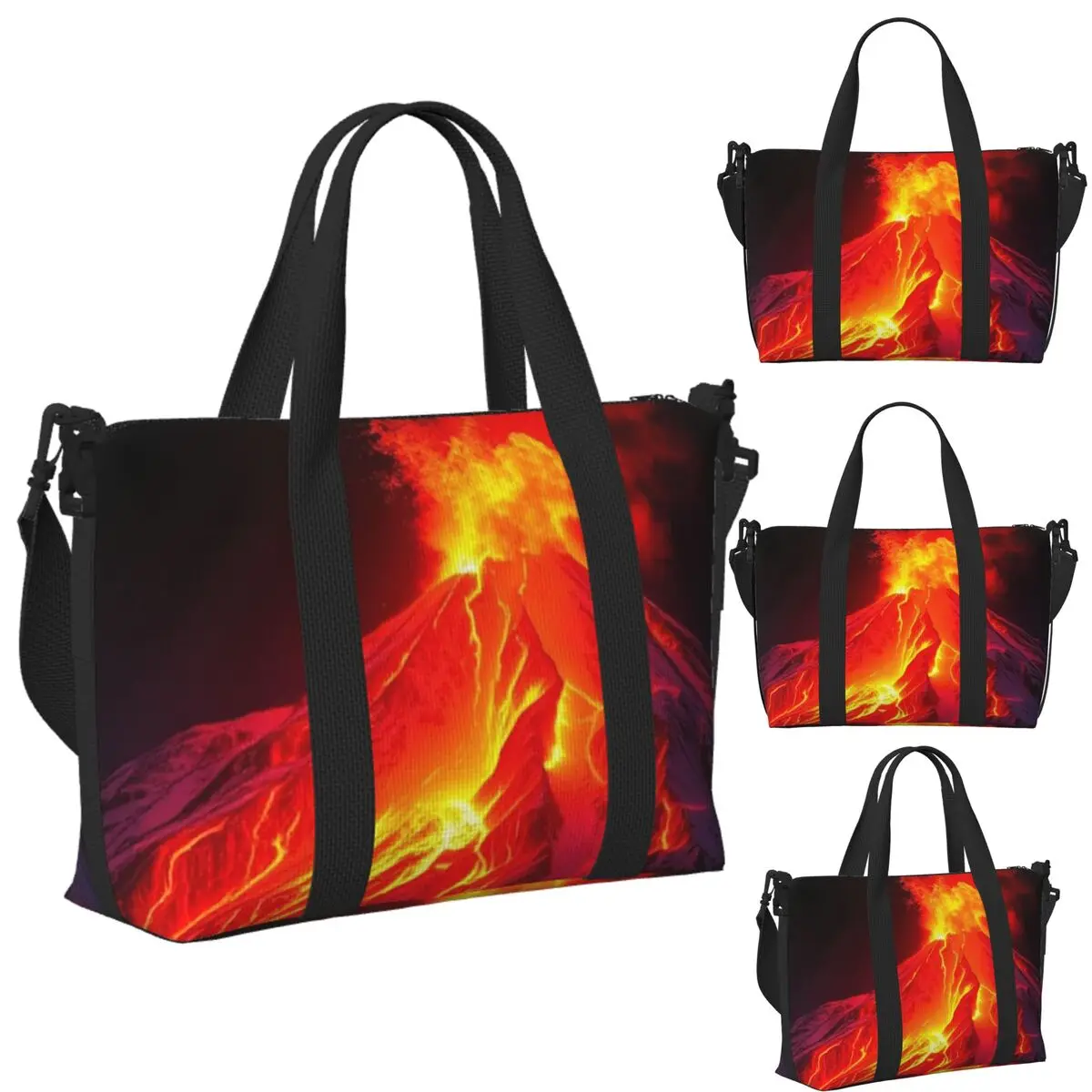 Изготовленная на заказ пляжная дорожная сумка Volcano In The Snow, большая вместительная сумка-тоут для тренажерного зала, йоги, женская дорожная сумка для покупок
Изготовленная на заказ пляжная дорожная сумка Volcano In The Snow, большая вместительная сумка-тоут для тренажерного зала, йоги, женская дорожная сумка для покупок