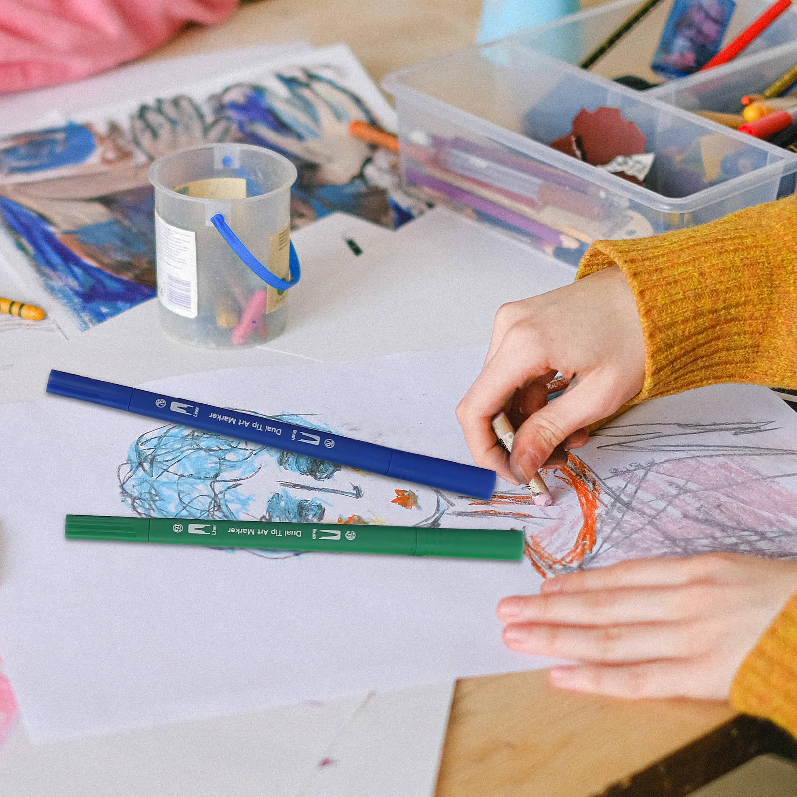 Portable Double Ended Watercolor Pens Art Plastic Drawing Multipurpose Painting Markers Simple Style Excellent Experience
Portable Double Ended Watercolor Pens Art Plastic Drawing Multipurpose Painting Markers Simple Style Excellent Experience
