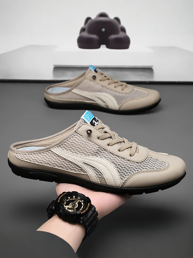 Men's Summer Breathable Mesh Slip-On Shoes Half Slippers Comfortable Sports Board Shoes Head Covering Sandals Casual Footwear
Men's Summer Breathable Mesh Slip-On Shoes Half Slippers Comfortable Sports Board Shoes Head Covering Sandals Casual Footwear