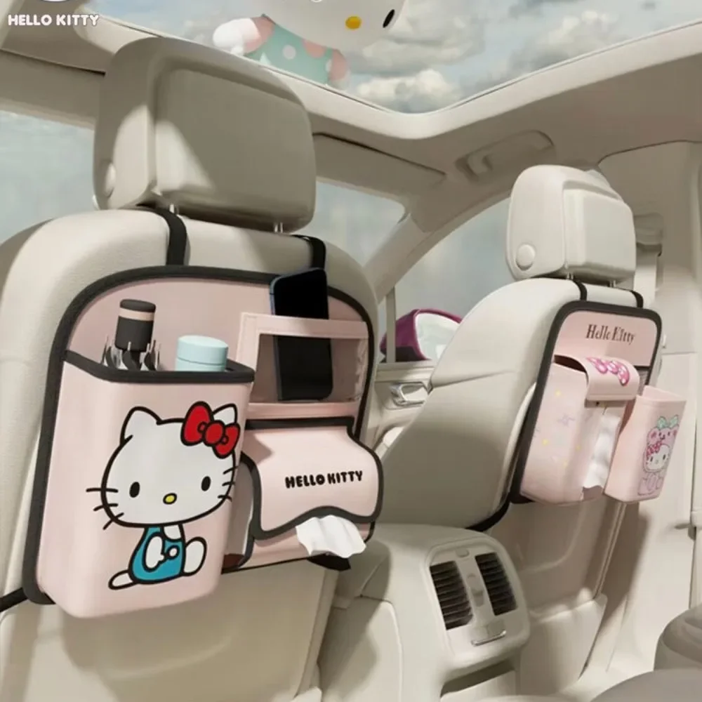 Cute Sanrio Hello Kitty Car Seat Back Storage Box Kawaii Cartoon Multifunctional Folding Trash Can in The Car Interior Decor
Cute Sanrio Hello Kitty Car Seat Back Storage Box Kawaii Cartoon Multifunctional Folding Trash Can in The Car Interior Decor