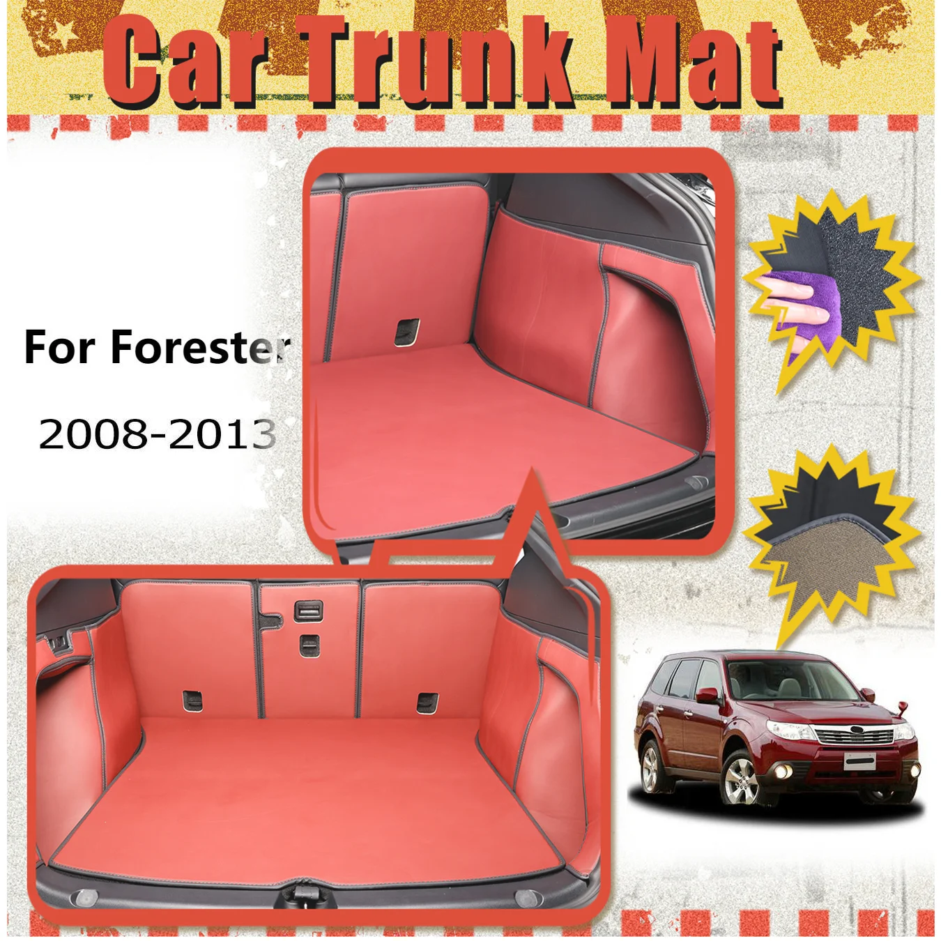 Для Subaru Forester 2008-2013 автомобильный коврик в багажник с полным окружением, утолщенный трехслойный ПВХ, противоскользящий, износостойкий, водонепроницаемый
Для Subaru Forester 2008-2013 автомобильный коврик в багажник с полным окружением, утолщенный трехслойный ПВХ, противоскользящий, износостойкий, водонепроницаемый