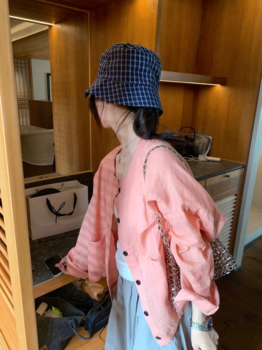 Повседневная верхняя одежда свободного кроя Long Sve 00% льна с защитой от солнца, круглый кардиган Ne ort irt, женский модный лето 2025 г.
Повседневная верхняя одежда свободного кроя Long Sve 00% льна с защитой от солнца, круглый кардиган Ne ort irt, женский модный лето 2025 г.