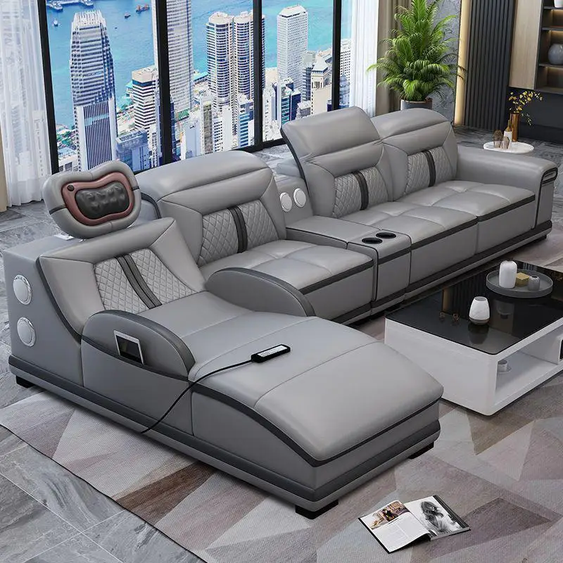 *-/ Luxury Smart Multifunction Sponge-filled Leather Recliner Sofa Set With Massage Bluetooth For Living Room
*-/ Luxury Smart Multifunction Sponge-filled Leather Recliner Sofa Set With Massage Bluetooth For Living Room