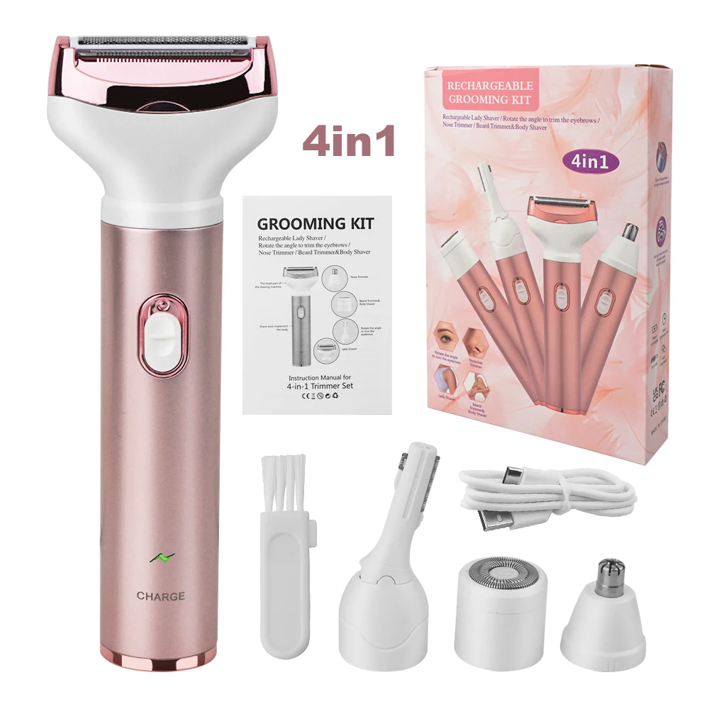 Multifunctional 4 in 1 Electric Epilator Painless Women Nose Ear Trimmer Neck Eyebrow Lady Shaver Facial Hair Removal
Multifunctional 4 in 1 Electric Epilator Painless Women Nose Ear Trimmer Neck Eyebrow Lady Shaver Facial Hair Removal