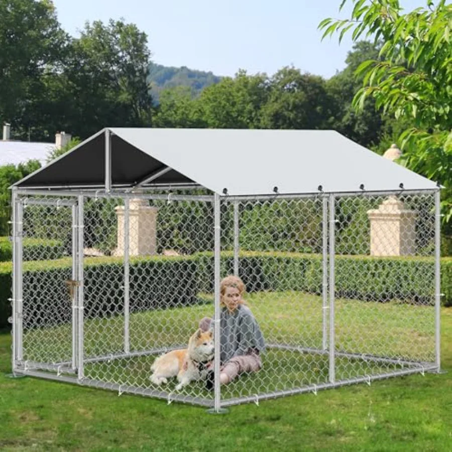 Outdoor dog enclosure with galvanized steel gate charcoal gray weather-resistant and easy to assemble
Outdoor dog enclosure with galvanized steel gate charcoal gray weather-resistant and easy to assemble