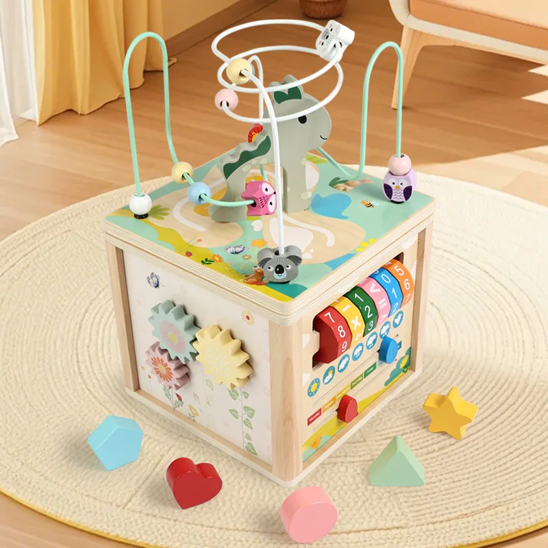 Children Toy Montessori Wooden Bead-winding Treasure Box Board Games Stacking Building Blocks Sensory Interactive Toys Baby Gift
Children Toy Montessori Wooden Bead-winding Treasure Box Board Games Stacking Building Blocks Sensory Interactive Toys Baby Gift