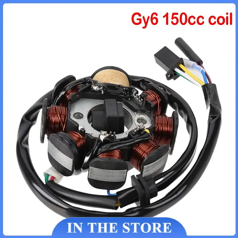 New GY6 150cc Ignition Stator Coil, 6 Pole AC 12 Pole DC Magneto Generator Coil for Chinese Scooter ATV Quad Bike
New GY6 150cc Ignition Stator Coil, 6 Pole AC 12 Pole DC Magneto Generator Coil for Chinese Scooter ATV Quad Bike