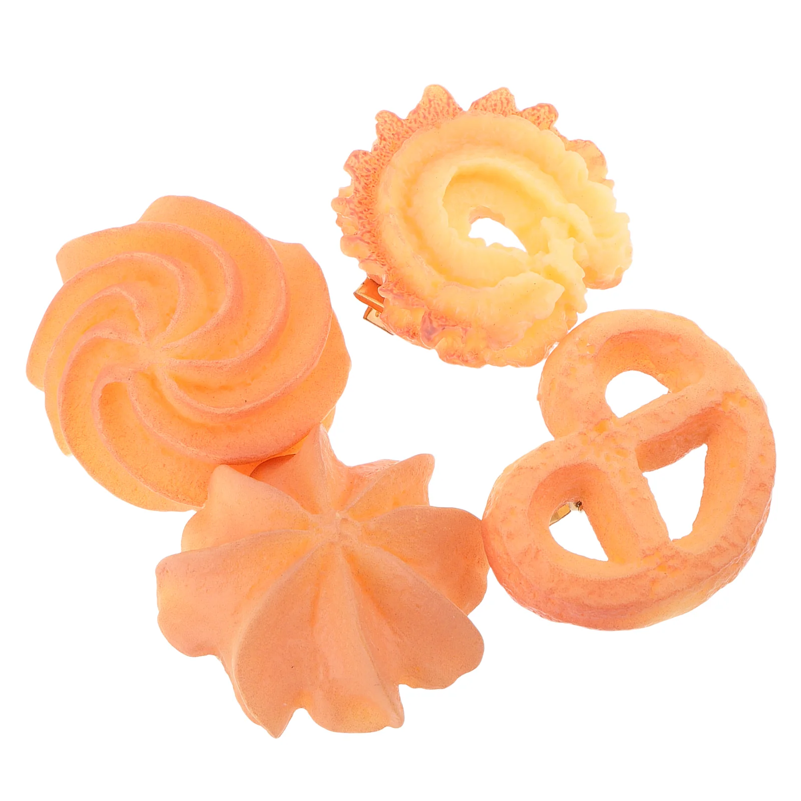 4pcs Cookies Hairpins Creative Barrettes Cute Biscuit Clips for Quick Hairstyling Women Girls Simulation Cookies for Daily
4pcs Cookies Hairpins Creative Barrettes Cute Biscuit Clips for Quick Hairstyling Women Girls Simulation Cookies for Daily