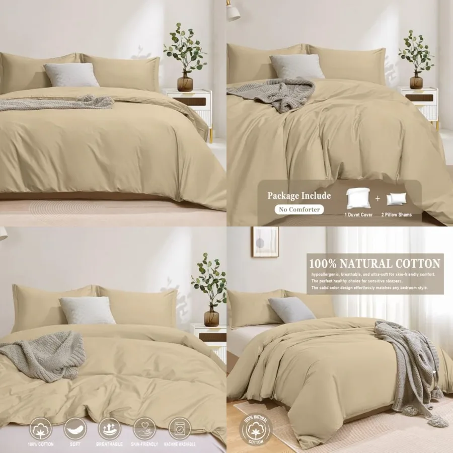100-Percent Cotton Duvet Cover Set, Hidden Zipper Closure, Ultra Soft, Easy Care and Durable, Simple Bedding Style,,Comforter N
100-Percent Cotton Duvet Cover Set, Hidden Zipper Closure, Ultra Soft, Easy Care and Durable, Simple Bedding Style,,Comforter N