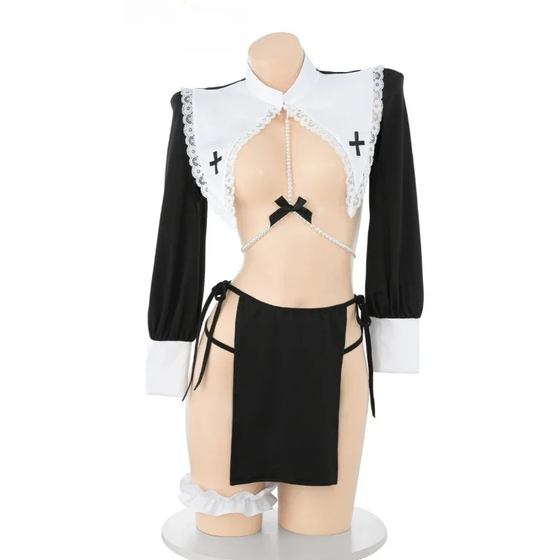 Anime Nun Uniform with Veil Sexy Lingerie Prayer Sister Temptation Hollow Outfits Cosplay Costume Maid Role Play Underwear
Anime Nun Uniform with Veil Sexy Lingerie Prayer Sister Temptation Hollow Outfits Cosplay Costume Maid Role Play Underwear