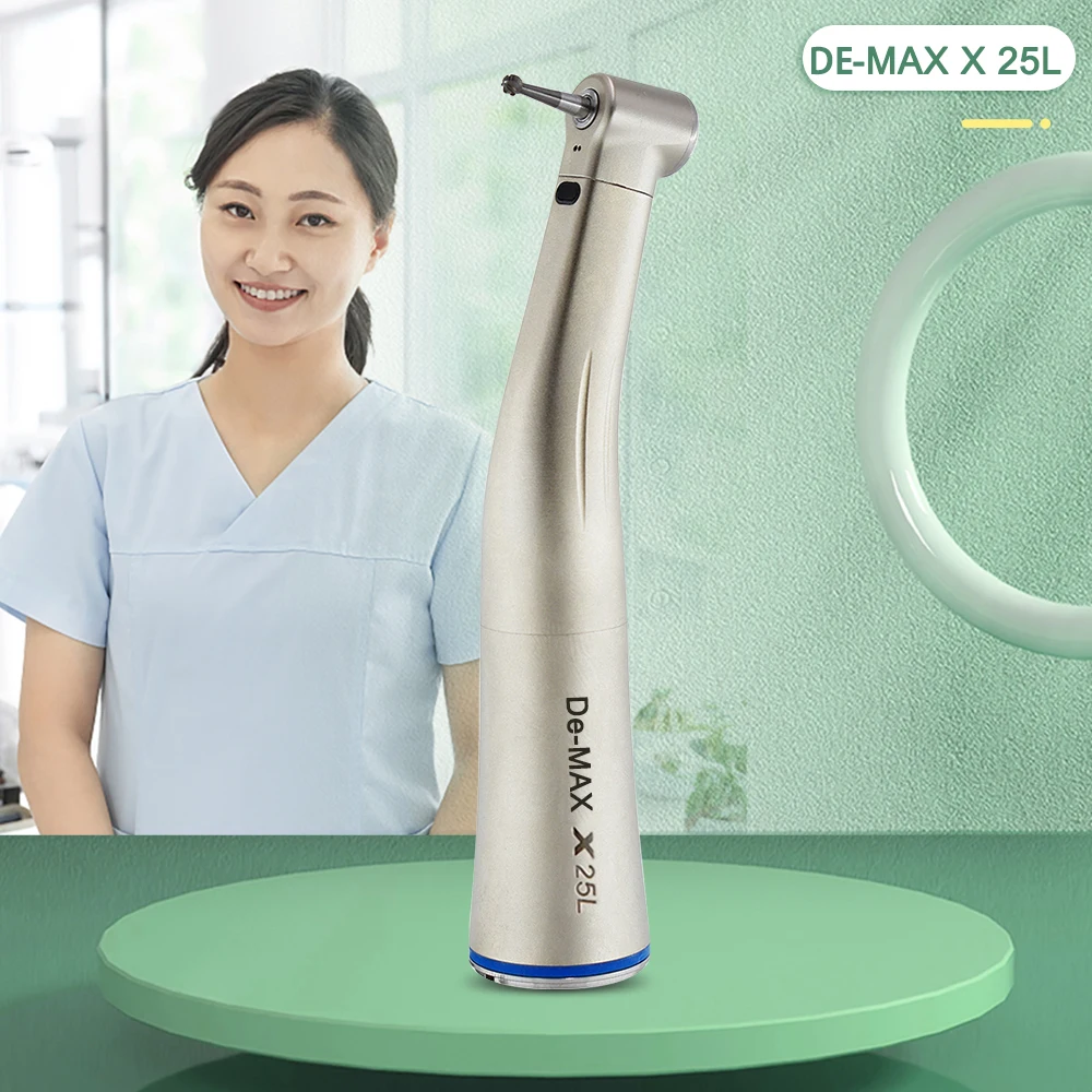 Dental 1:1 Max X25L Blue Ring Contra Angle Handpiece Fiber Optic Low Speed For E type Air Motor Dentistry Equipment
Dental 1:1 Max X25L Blue Ring Contra Angle Handpiece Fiber Optic Low Speed For E type Air Motor Dentistry Equipment