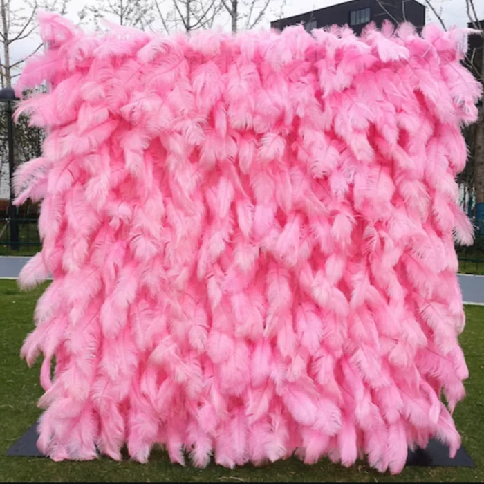 Feather Series 3D luxury pink feather fabric artificial flower wall proposal wedding background decoration Birthday party event
Feather Series 3D luxury pink feather fabric artificial flower wall proposal wedding background decoration Birthday party event