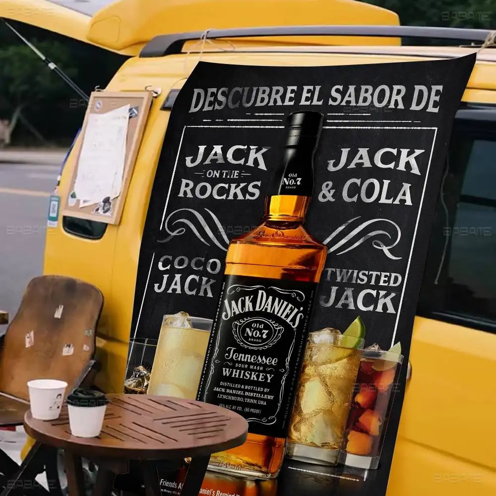 J-Jack D-Daniels Creative Pattern Hanging Flag Polyester Printed Banner Hand Pulled Flag
J-Jack D-Daniels Creative Pattern Hanging Flag Polyester Printed Banner Hand Pulled Flag