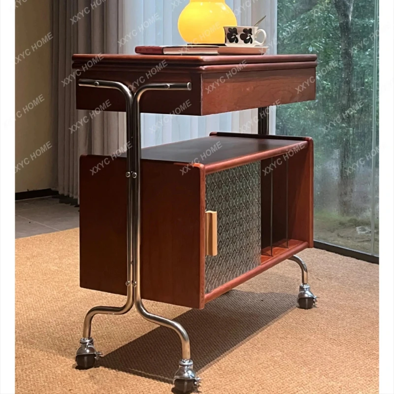 A Medieval style all solid wood storage side cabinet movable corner storage trolley
A Medieval style all solid wood storage side cabinet movable corner storage trolley