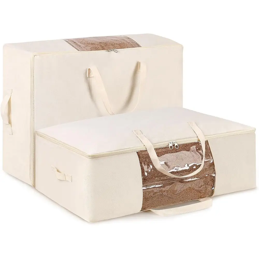 Canvas Storage Bags for Dorm and Bedroom, 2-Pack, Reinforced Handle, Ideal for Clothes, Comforters, Pillows, and Toys
Canvas Storage Bags for Dorm and Bedroom, 2-Pack, Reinforced Handle, Ideal for Clothes, Comforters, Pillows, and Toys