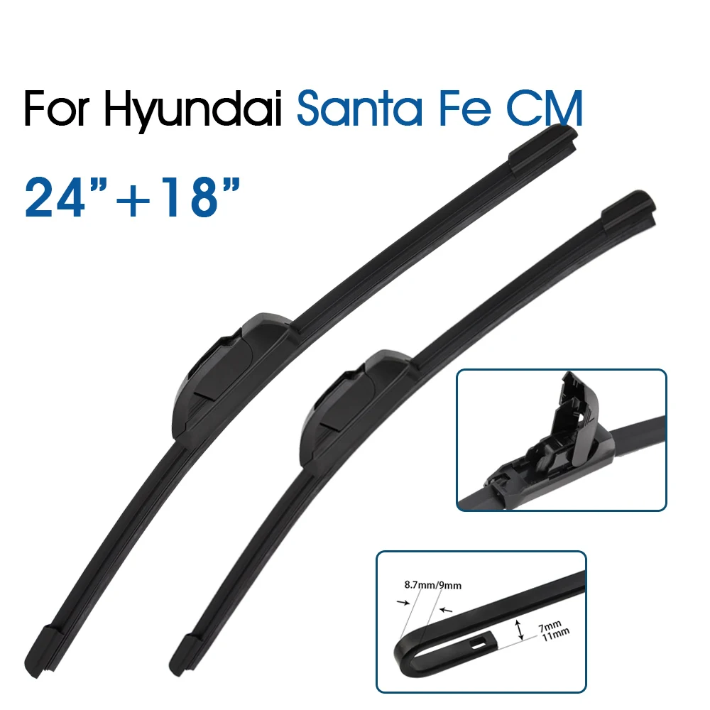 Car Wiper Front Window Windscreen Windshield Wiper Blades 24"+18" For Hyundai Santa Fe CM 2007-2012 Auto Accessories
Car Wiper Front Window Windscreen Windshield Wiper Blades 24"+18" For Hyundai Santa Fe CM 2007-2012 Auto Accessories