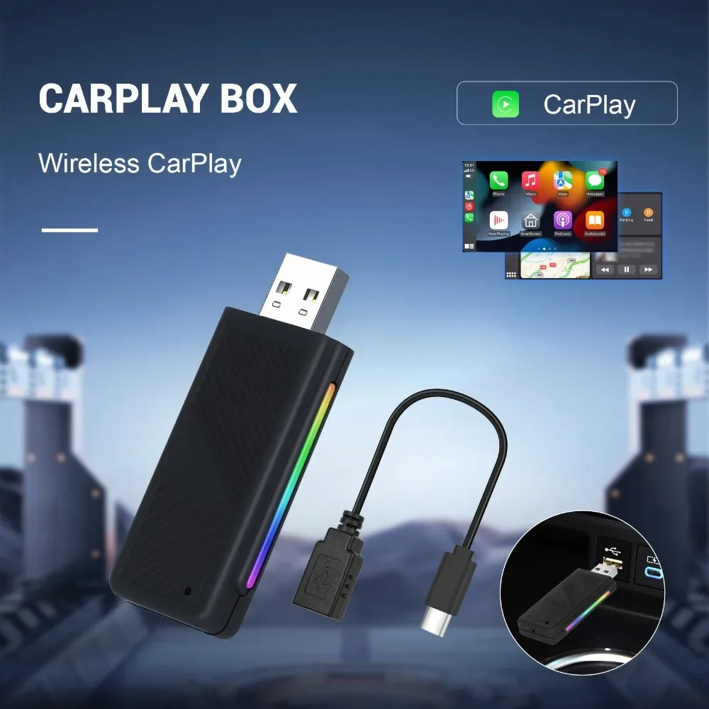 Universal Original Car Wired CarPlay to Wireless CarPlay Box USB to Type-C header
Universal Original Car Wired CarPlay to Wireless CarPlay Box USB to Type-C header