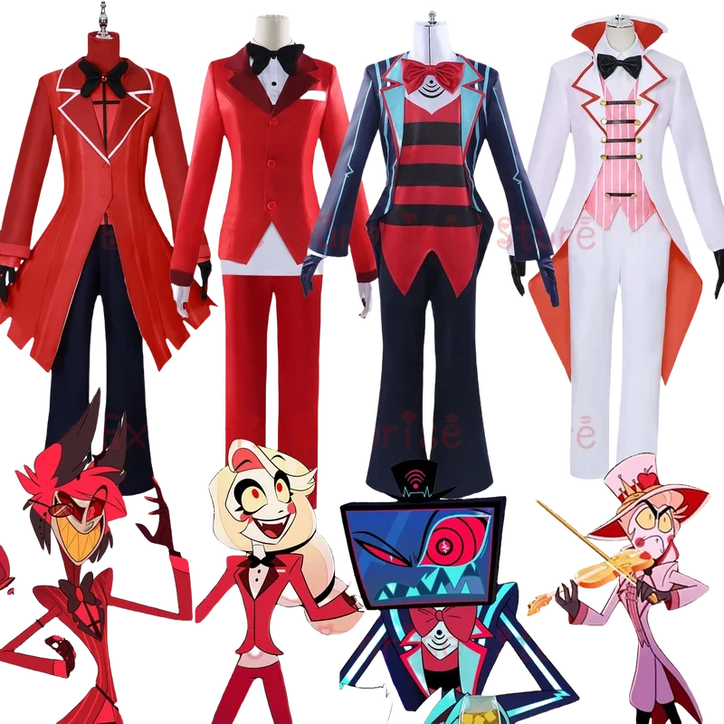 Alastor Charlie Morningstar Cosplay costume Hazbin Cosplay Hotel Lucifer Vox Cosplay Costume Full Set Uniform Outfits
Alastor Charlie Morningstar Cosplay costume Hazbin Cosplay Hotel Lucifer Vox Cosplay Costume Full Set Uniform Outfits