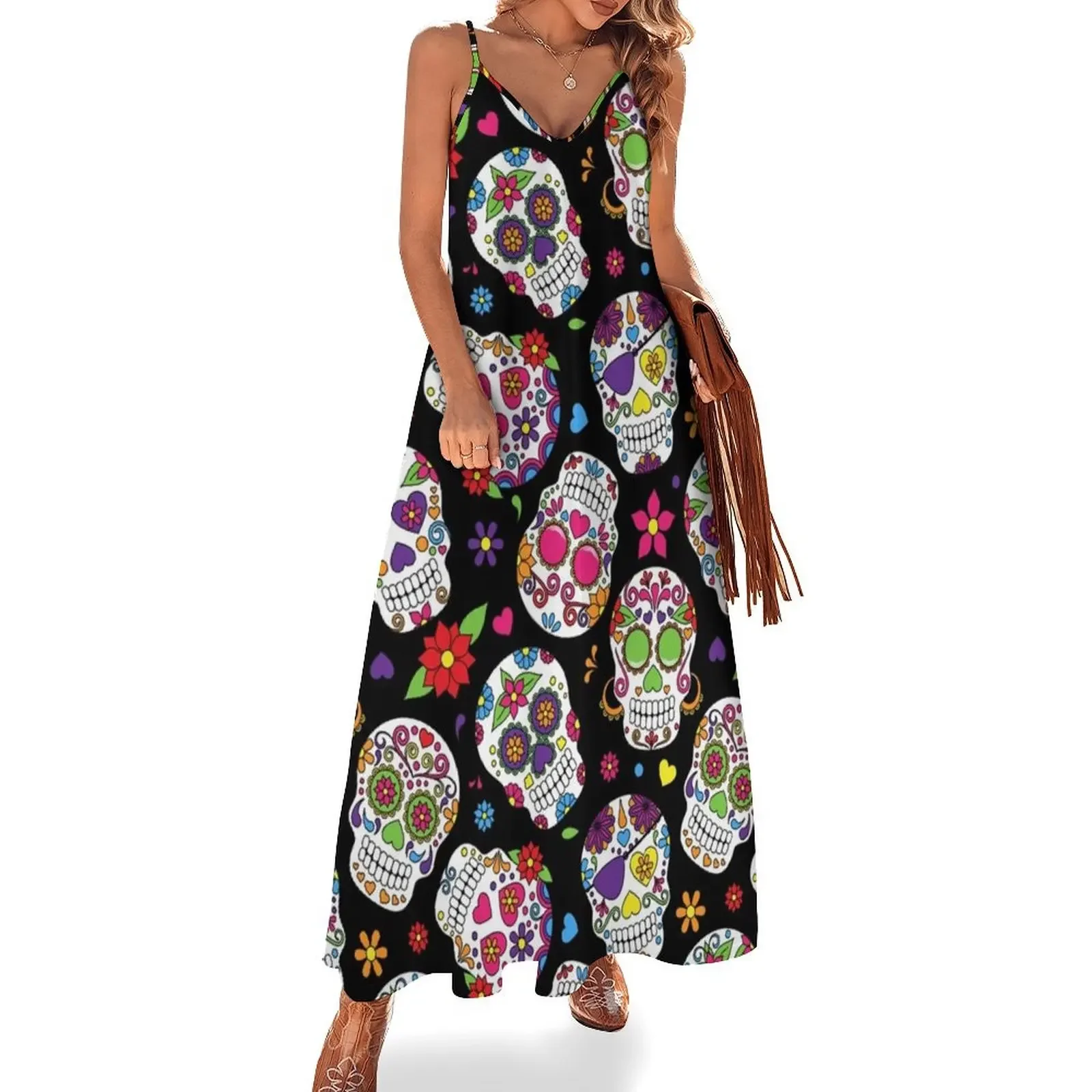 Day of the Dead Sugar Skull Pattern dia de los muertos Halloween Día de Los Muertos Sleeveless Dress summer dresses ladies 2025
Day of the Dead Sugar Skull Pattern dia de los muertos Halloween Día de Los Muertos Sleeveless Dress summer dresses ladies 2025