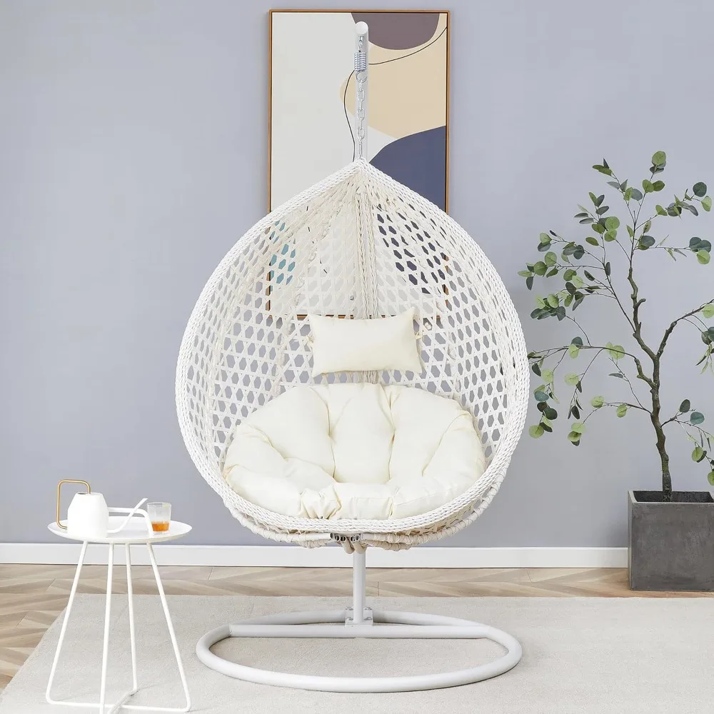 Egg Swing Chair with Stand,Hanging Egg Chair with Cushions and Pillow,Heavy Duty Lounge White Basket Chairs Patio Swings
Egg Swing Chair with Stand,Hanging Egg Chair with Cushions and Pillow,Heavy Duty Lounge White Basket Chairs Patio Swings