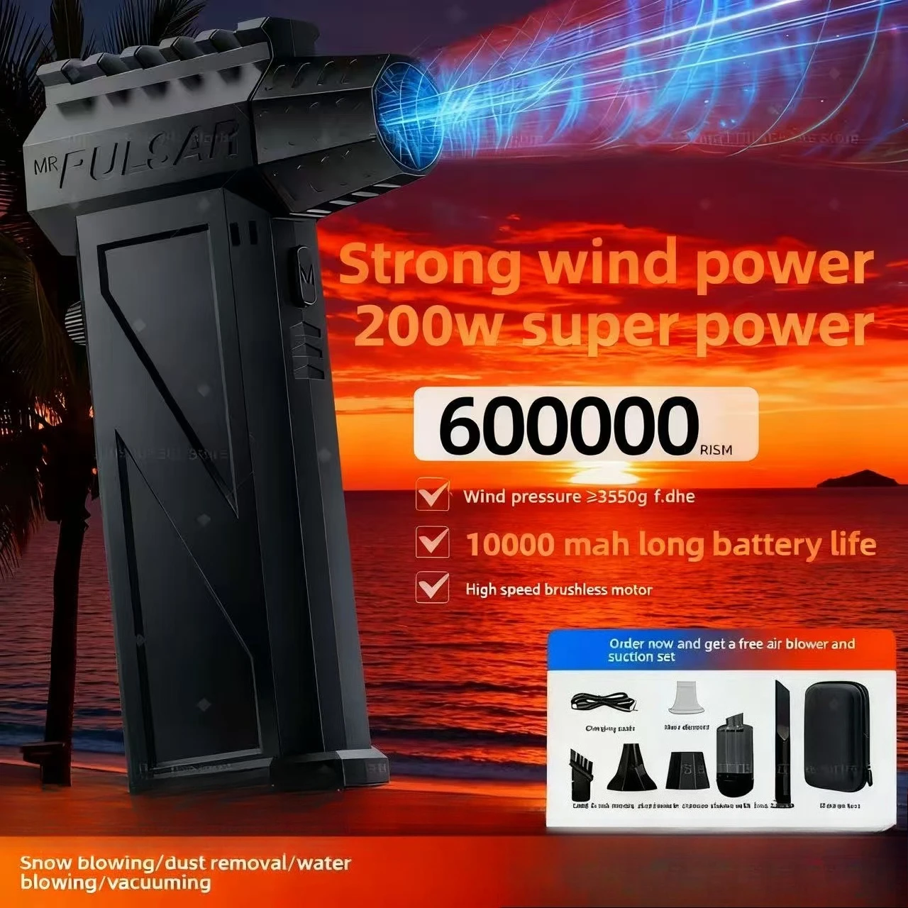 X3 600000RPM Turbofan High Power Jet Fan Air Duster Motor Variable Speed Dust Blower Brushless Cleaning Tool Handheld Air Blower
X3 600000RPM Turbofan High Power Jet Fan Air Duster Motor Variable Speed Dust Blower Brushless Cleaning Tool Handheld Air Blower