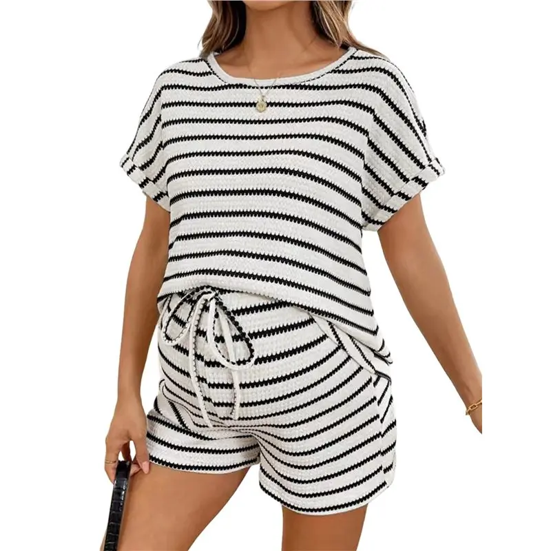 Womens Maternity 2 Piece Outfits Striped Crew Neck Short Sleeve Tee And Shorts Pregnancy Sets White S-A74P
Womens Maternity 2 Piece Outfits Striped Crew Neck Short Sleeve Tee And Shorts Pregnancy Sets White S-A74P