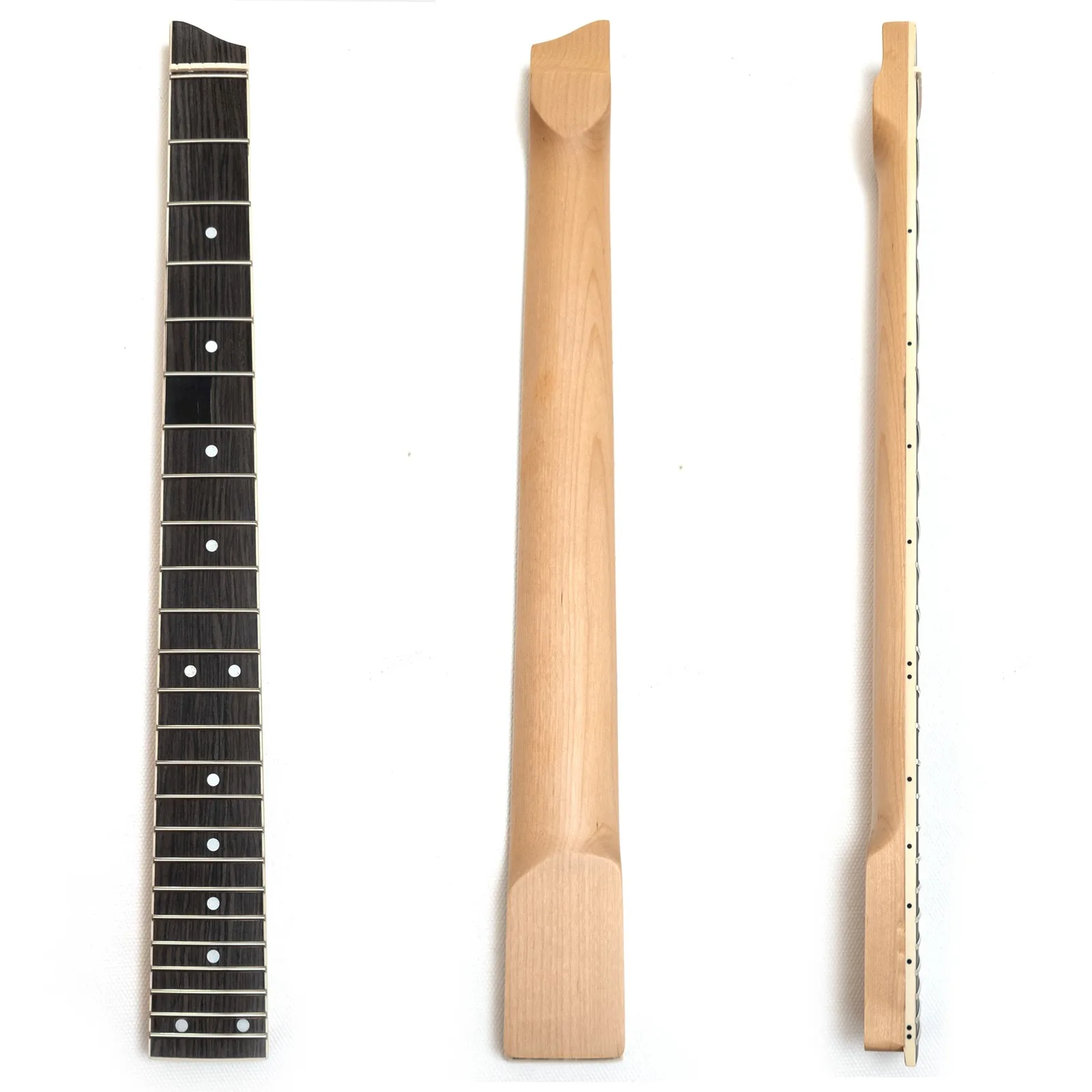 Headless Maple Guitar Neck 24 Frets Rosewood Fingerboard Bolt On 6 String Replacement