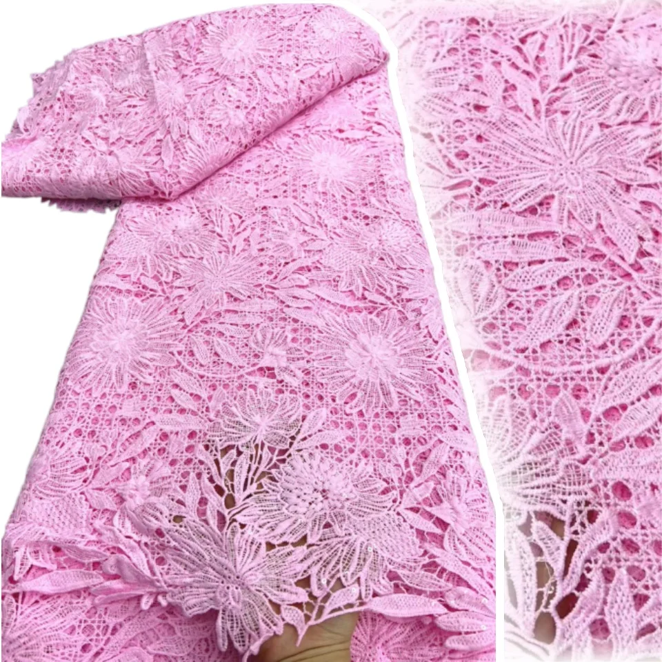 Latest African Guipure Stone Lace Fabric 2026 Swiss Nigerian Lace Cord Embroidered Lace Fabric Suitable for Party Dresses 2863
Latest African Guipure Stone Lace Fabric 2026 Swiss Nigerian Lace Cord Embroidered Lace Fabric Suitable for Party Dresses 2863