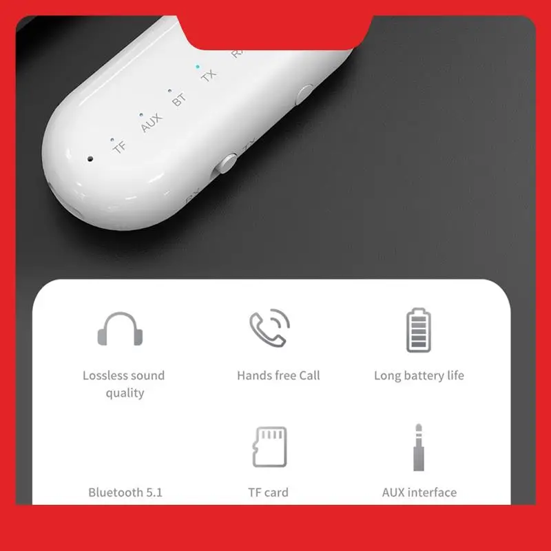 Wireless Bluetooth 5.1 Receiver Transmitter Adapter 3.5MM AUX Stereo Transmitter Handsfree Call Support TF Card For Car
Wireless Bluetooth 5.1 Receiver Transmitter Adapter 3.5MM AUX Stereo Transmitter Handsfree Call Support TF Card For Car