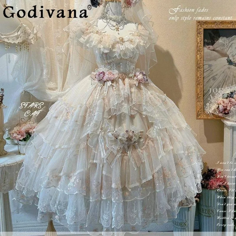 Japanese Style Strap Wedding Dress for Women Lolita Genuine Original Lolita Dress Female High Street Princess Marriage Dress
Japanese Style Strap Wedding Dress for Women Lolita Genuine Original Lolita Dress Female High Street Princess Marriage Dress