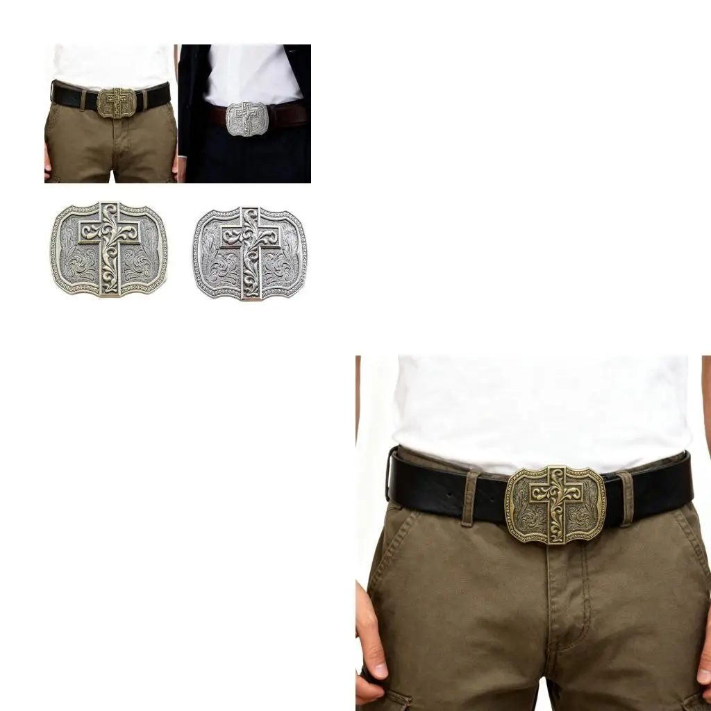 Y3NE Универсальная пряжка ремня с крестами для повседневного официального мероприятия в ретро-дизайне из сплавов
Y3NE Универсальная пряжка ремня с крестами для повседневного официального мероприятия в ретро-дизайне из сплавов