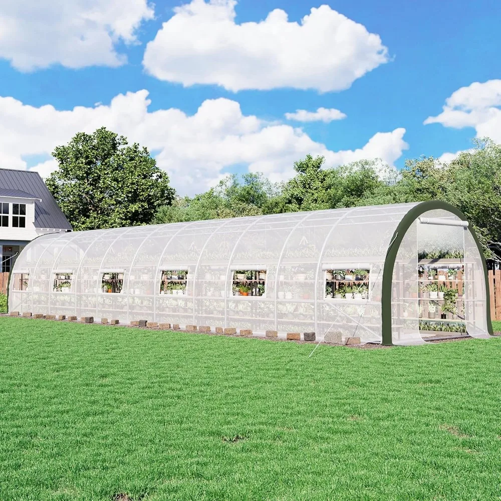 36x10x7 FT Large Walk-in Tunnel Greenhouses for Outdoors 2 Zipper Doors, Heavy Duty Greenhouse Upgraded Galvanized Steel Frame
36x10x7 FT Large Walk-in Tunnel Greenhouses for Outdoors 2 Zipper Doors, Heavy Duty Greenhouse Upgraded Galvanized Steel Frame