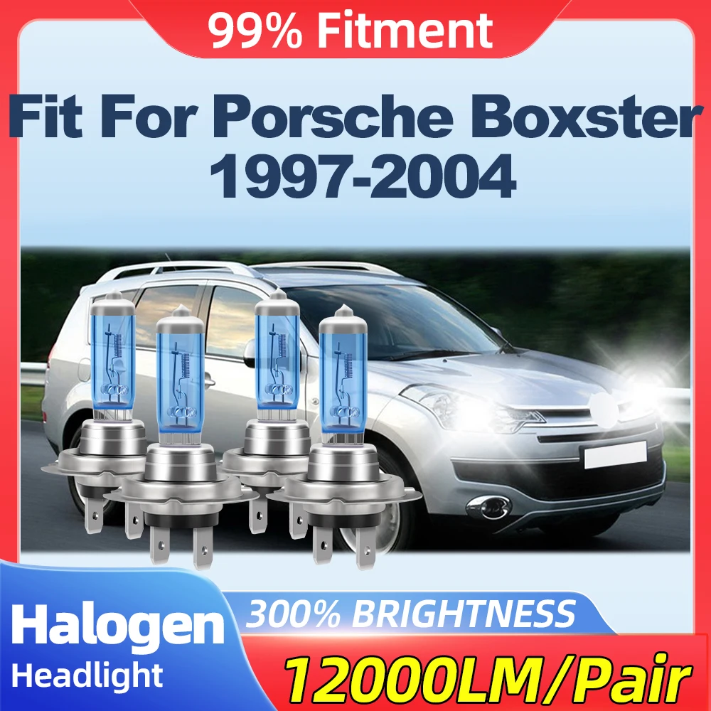 Fit For Porsche Boxster 1997-2000 2001 2002 2003 2004 200W Halogen Headlights 24000LM Xenon Lights 12V 6000K White Car Lamps
Fit For Porsche Boxster 1997-2000 2001 2002 2003 2004 200W Halogen Headlights 24000LM Xenon Lights 12V 6000K White Car Lamps
