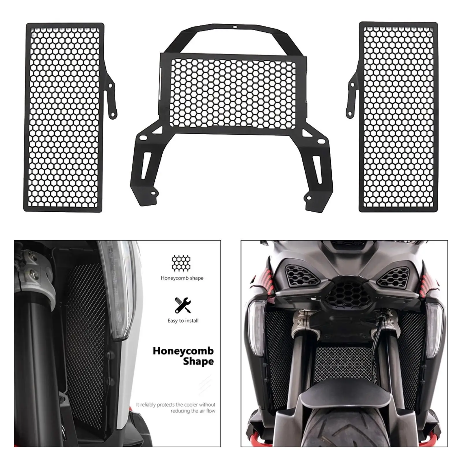 Motorcycle Oil Cooler Radiator Grille Cover Guard Engine Cooling Component Protector Part for Ducati Multistrada V4 2021 2022
Motorcycle Oil Cooler Radiator Grille Cover Guard Engine Cooling Component Protector Part for Ducati Multistrada V4 2021 2022
