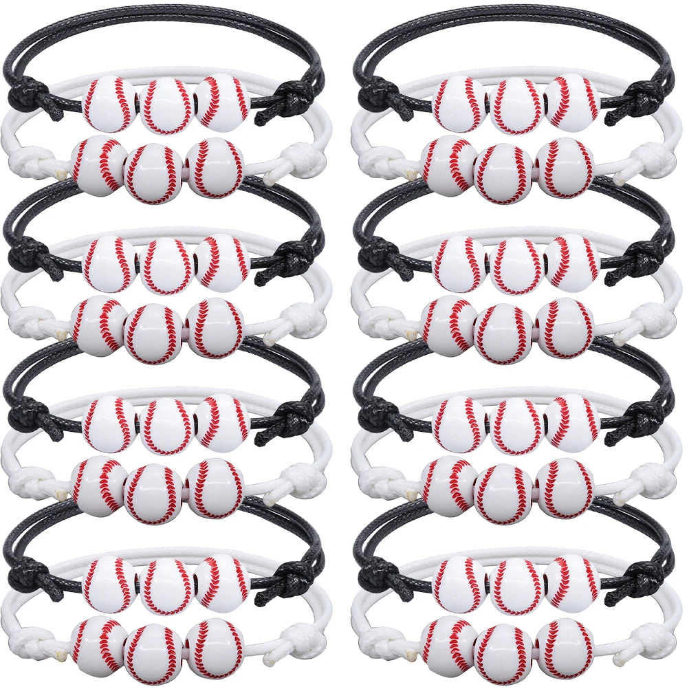 16pcs Baseball Birthday Decorations Wax Thread Woven Bracelets Lightweight Stylish Fashion Accessories Sports Key Chain Party
16pcs Baseball Birthday Decorations Wax Thread Woven Bracelets Lightweight Stylish Fashion Accessories Sports Key Chain Party