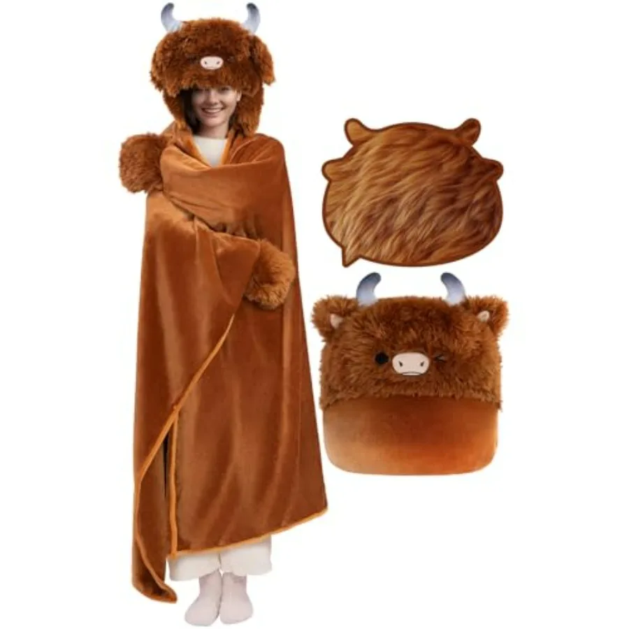 Ultimate Softness Highland Cow Wearable Blanket Hoodie Expertly Designed for American Body Full Coverage with Easy Movement Ove
Ultimate Softness Highland Cow Wearable Blanket Hoodie Expertly Designed for American Body Full Coverage with Easy Movement Ove