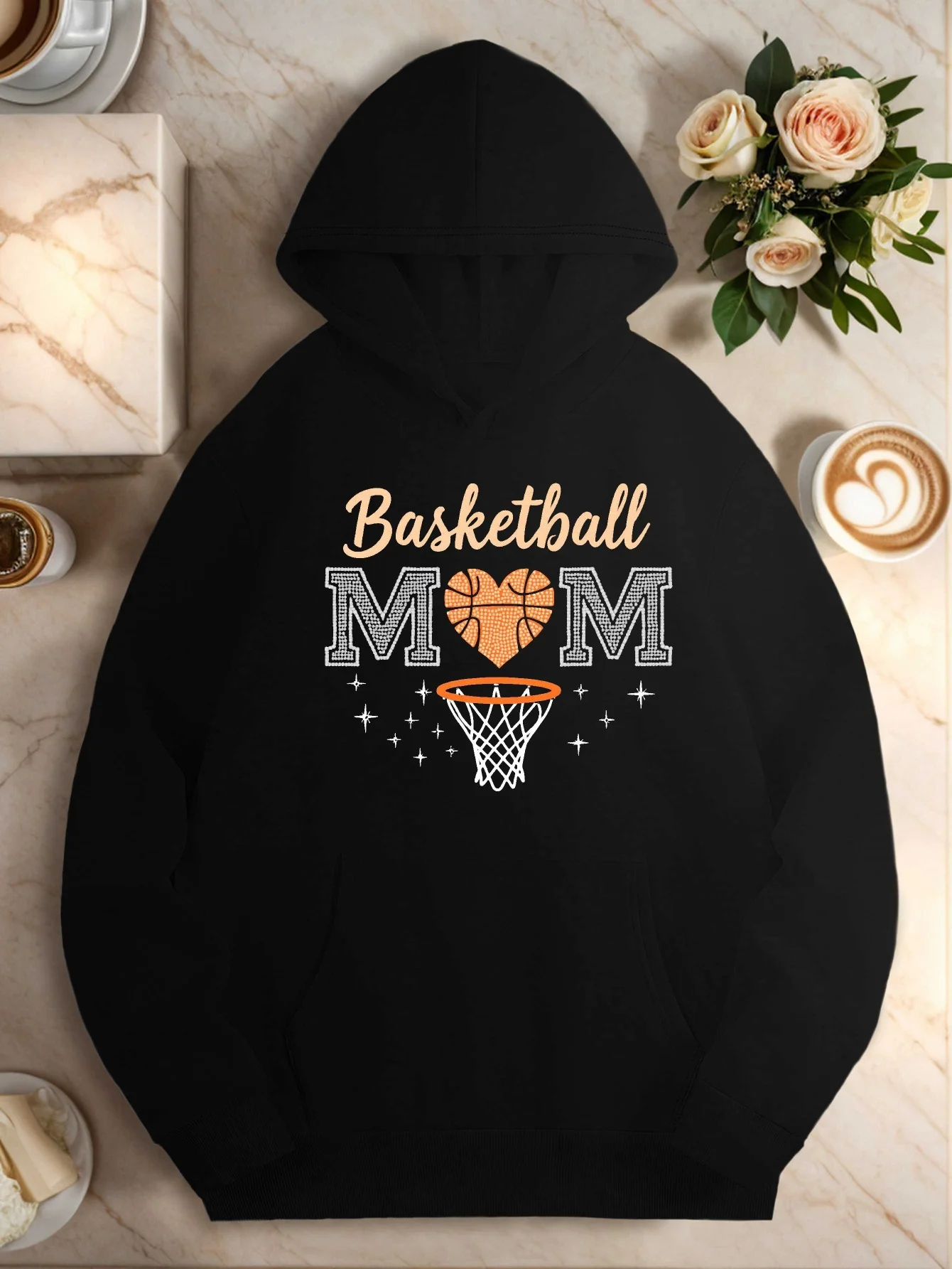 "Basketball Mom" hooded sweatshirt with heart-shaped and grid patterns - women's casual hoodie, suitable for casual wear
"Basketball Mom" hooded sweatshirt with heart-shaped and grid patterns - women's casual hoodie, suitable for casual wear