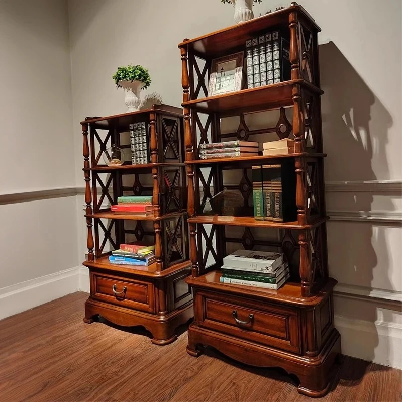 American bookcase solid wood European living room retro bookshelf multi-layer storage cabinet
American bookcase solid wood European living room retro bookshelf multi-layer storage cabinet