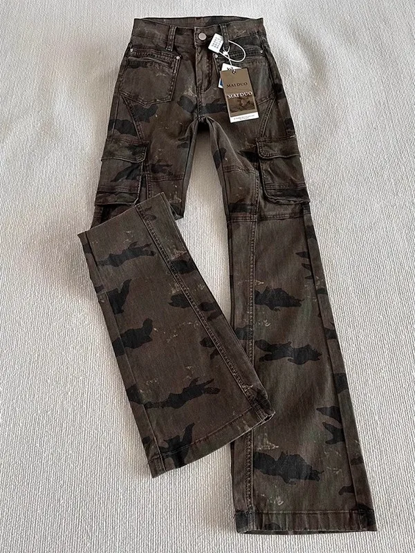 American High Street Vibe Camouflage Men's Jeans Multi-ket Design Trendy Workwear Pants Retro Flared Legs Youth Faion
American High Street Vibe Camouflage Men's Jeans Multi-ket Design Trendy Workwear Pants Retro Flared Legs Youth Faion