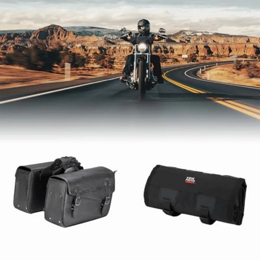 Motorcycle Saddlebags and Tool Bag Set Designed for Sportster Softail and Dyna Models Durable Waterproof Storage with Easy Inst
Motorcycle Saddlebags and Tool Bag Set Designed for Sportster Softail and Dyna Models Durable Waterproof Storage with Easy Inst