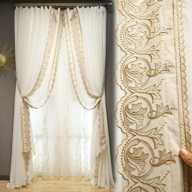 Embroidered Luxury White Tulle High Quality White Sheer Curtains for Living Dining Room Bedroom Side Lace Yarn Customize Decor
Embroidered Luxury White Tulle High Quality White Sheer Curtains for Living Dining Room Bedroom Side Lace Yarn Customize Decor
