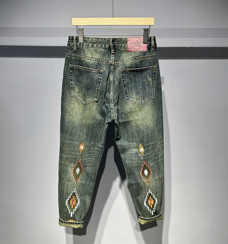 Japanese Style Men's Embroidered Loose Straight Leg Jeans Trendy Casual Long Pants Autumn Spring New Arrival Personality
Japanese Style Men's Embroidered Loose Straight Leg Jeans Trendy Casual Long Pants Autumn Spring New Arrival Personality