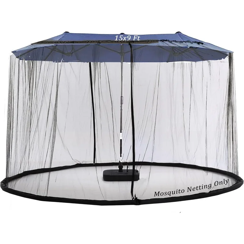 15Ft Mosquito Netting for Patio 15ft Double-Sided Umbrella Large Outdoor, Patio Screen Mesh with Double Zipper
15Ft Mosquito Netting for Patio 15ft Double-Sided Umbrella Large Outdoor, Patio Screen Mesh with Double Zipper