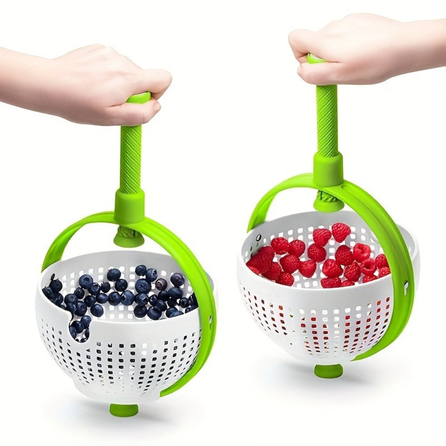 Plastic Salad Spinner - Manual Fruit and Vegetable Washer and Drainer Basket with Overhang Sides, Large Capacity 3 Quart / 12 Cu
Plastic Salad Spinner - Manual Fruit and Vegetable Washer and Drainer Basket with Overhang Sides, Large Capacity 3 Quart / 12 Cu