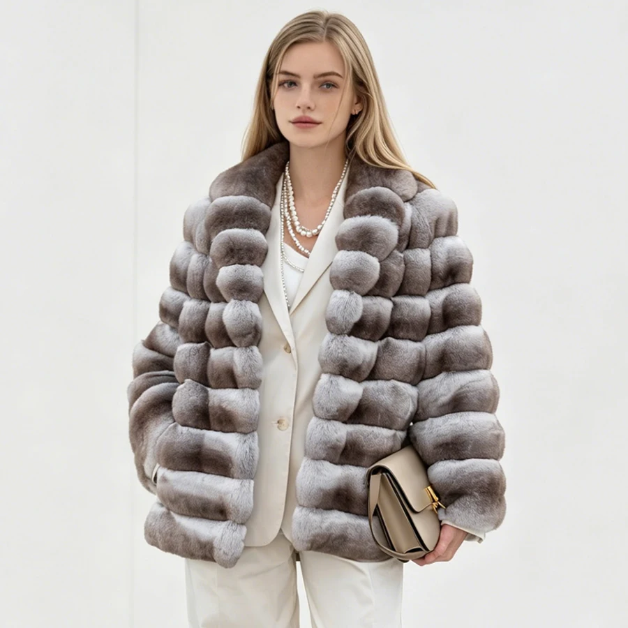 Real Rex Rabbit Fur Coat With Collar For Woman Chichilla Fur Coat Winter Fur Jackets Best Selling Natural Fur Jacket
Real Rex Rabbit Fur Coat With Collar For Woman Chichilla Fur Coat Winter Fur Jackets Best Selling Natural Fur Jacket