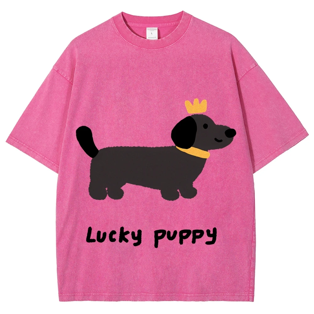 Cotton Women's Crew Neck Vintage Snowflake Washed T-Shirt Trendy Y2K Women's Short Sleeve Cartoon Dog Print Cute Aesthetic
Cotton Women's Crew Neck Vintage Snowflake Washed T-Shirt Trendy Y2K Women's Short Sleeve Cartoon Dog Print Cute Aesthetic