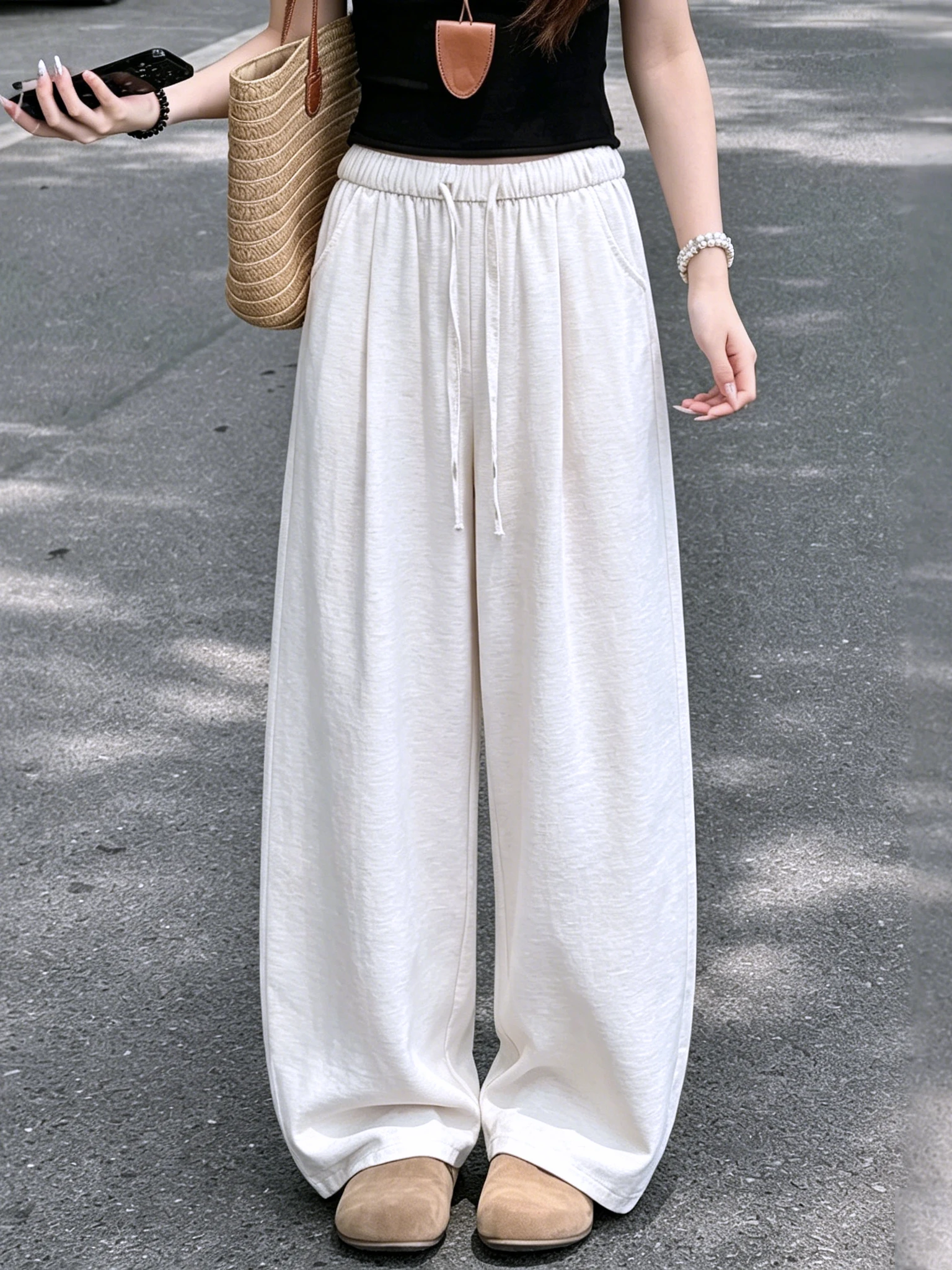 Drawstring Cotton Linen Wide Leg Pants Women Summer New Style Small Size Loose Slimming Thin Hanging Straight Tube Pants
Drawstring Cotton Linen Wide Leg Pants Women Summer New Style Small Size Loose Slimming Thin Hanging Straight Tube Pants